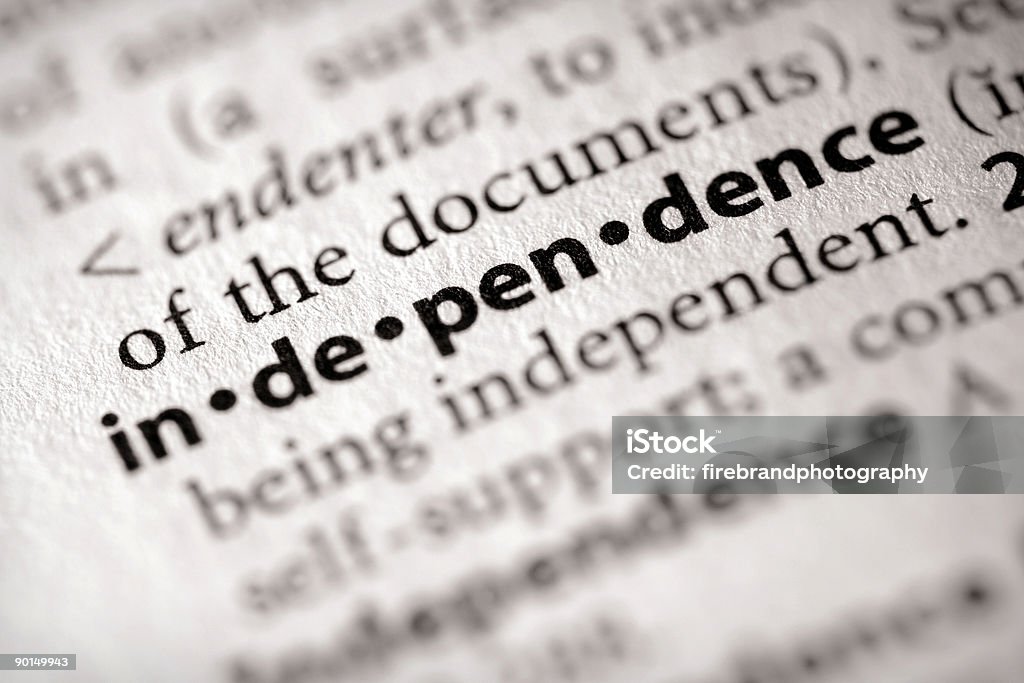 Dictionary Series - Politics: Independence  Dictionary Stock Photo