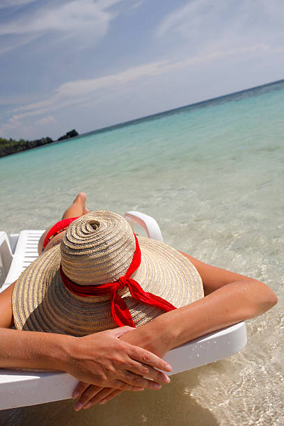 istock Woman on the beach 90150097