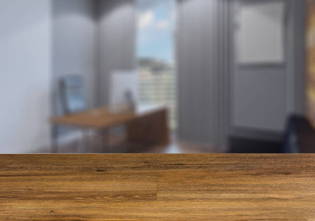 istock Modern office Cabinet. Meeting room.   Wooden table. 901501148