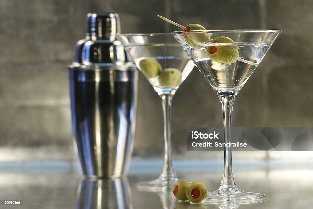 Martinis with shaker  Martini Stock Photo