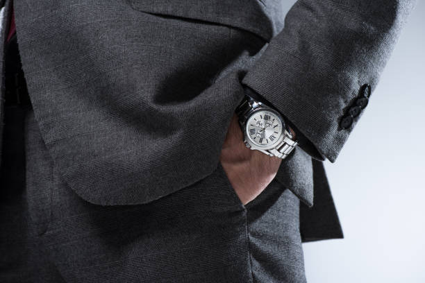 istock businessman in formal suit with hand in pocket 901502430