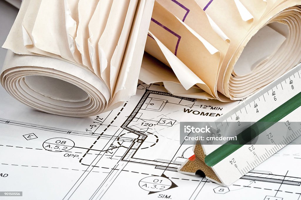 Planes de diseño - Foto de stock de Arquitecto libre de derechos