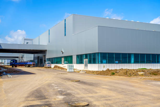istock Modern factory building warehouse 901506524