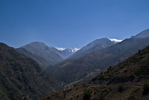 Panoramic view of mount close Los Andes city, Chile, South America