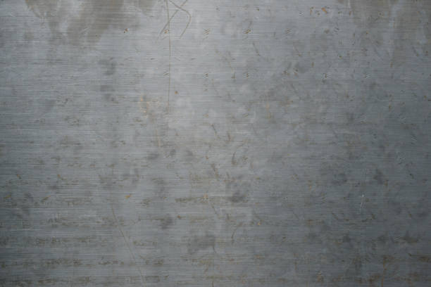 istock Brushed steel plate background texture horizontal 901509424