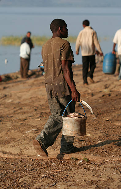 istock Man at fish market 90151251