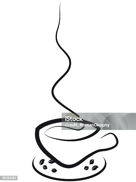 Coffee Stock Illustration - Download Image Now - Art, Backgrounds, Black Color