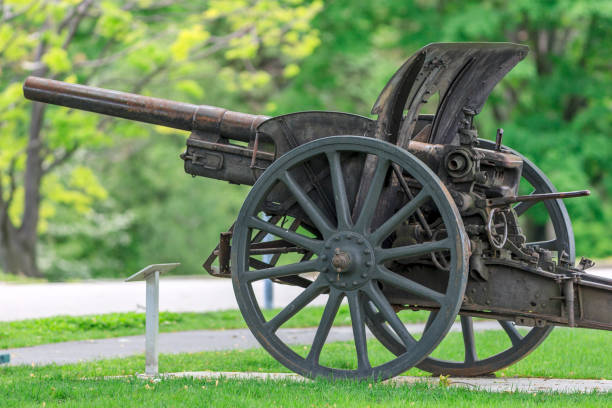 istock Old metal canon close up 901517600