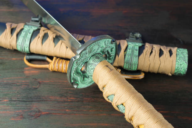 istock Sword of the samurai. Medieval Japanese weapons. 901518202