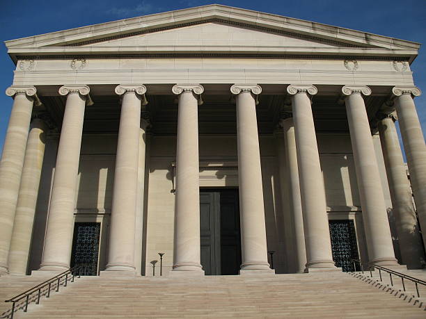 galleria d'arte nazionale - us national gallery of art museum steps column foto e immagini stock