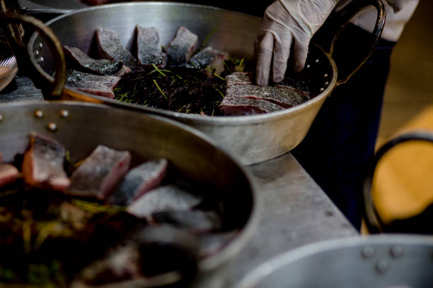 istock Fish food preparation. 901522046