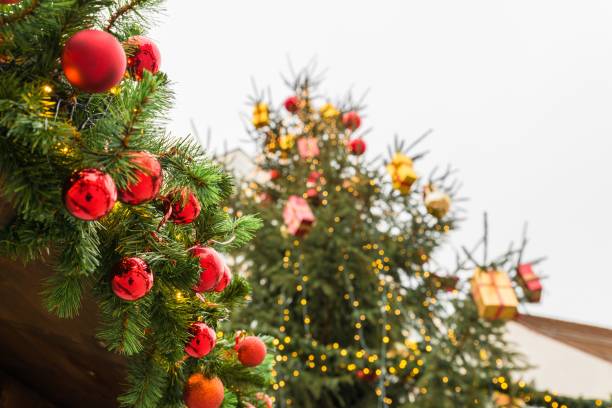 istock Christmas tree with Christmas ball ornament and decoration 901525456