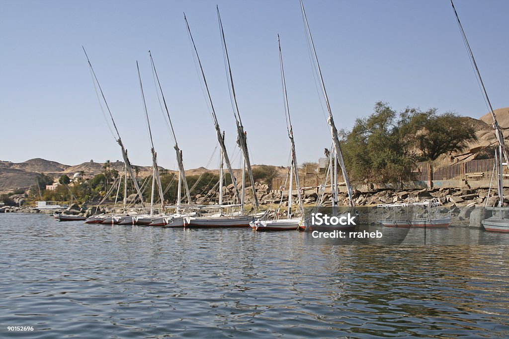 Felukka-Segelboote-Nil (Ägypten - Lizenzfrei Afrika Stock-Foto