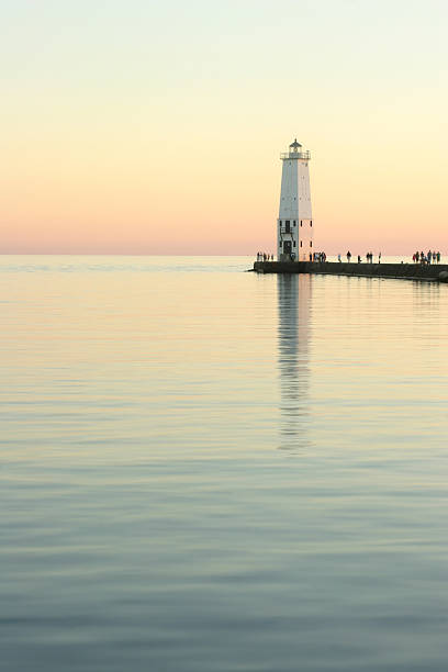 istock Frankfort Breakwater Lighthouse, Lake Michigan 90152887