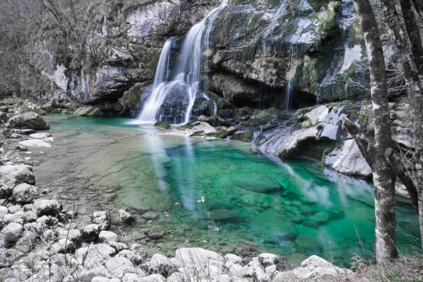 istock Beautiful Waterfall Virje in long exposure, Slovenia 901530686