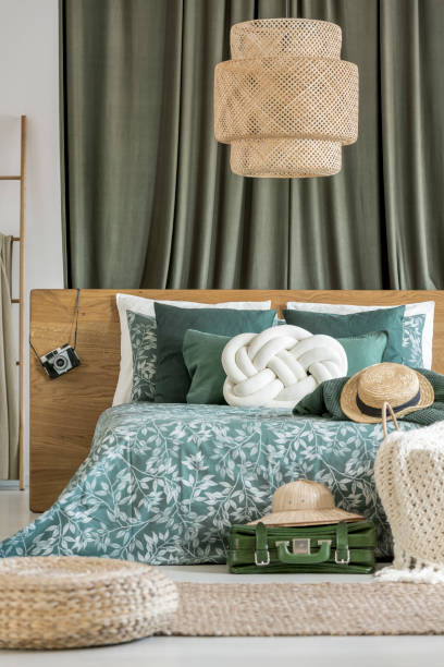 istock Traveler's bedroom with suitcase 901533412