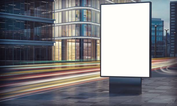 istock blank billboard in city night 901533928