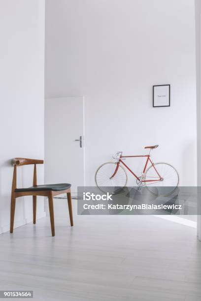 Classic Chair In Bright Hall Stock Photo - Download Image Now - Domestic Life, Home Interior, Indoors