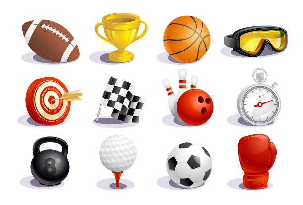 sport symbole und ikonen vektor-satz - traditional sport sports flag golf flag golf stock-grafiken, -clipart, -cartoons und -symbole