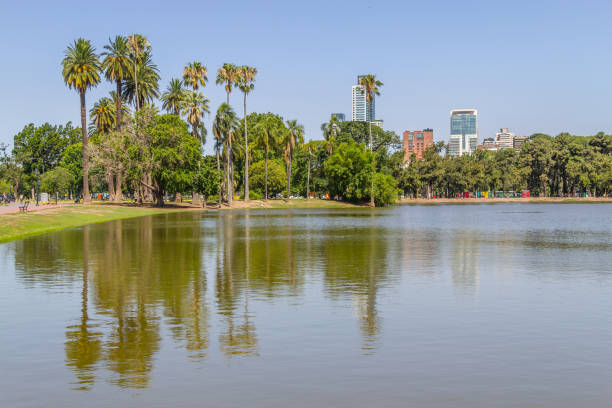 Lake in Bosques de Palermo park, Buenos Aires, Argentina