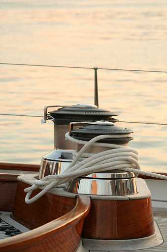Sailing equipment on the boat deck
