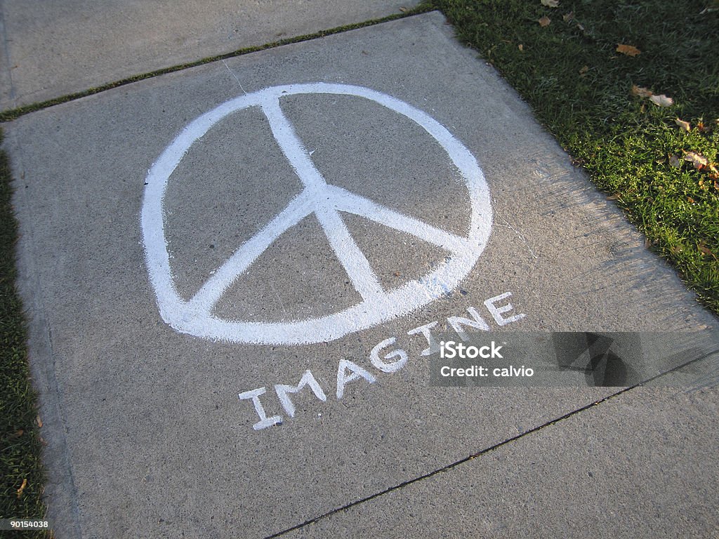 Marche pour la paix - Photo de Graffiti libre de droits
