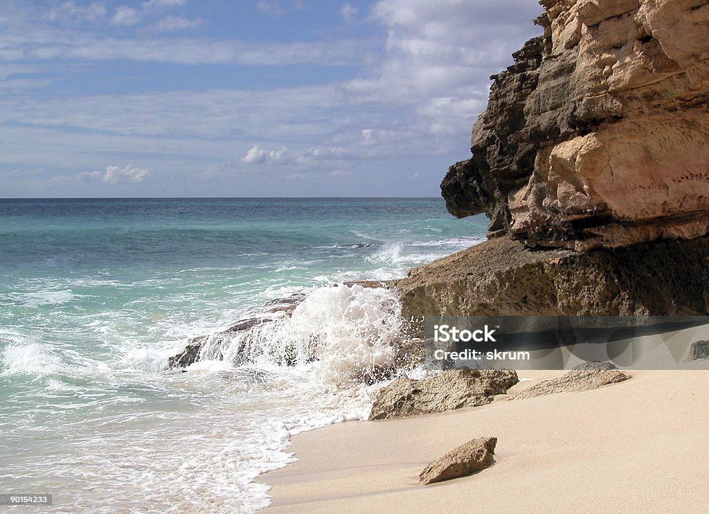 Rocky Beach  Cupecoy Beach Stock Photo