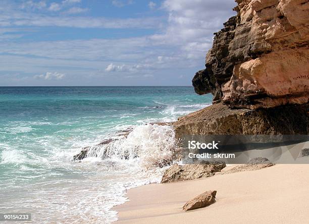 Rocky Beach Stock Photo - Download Image Now - Cupecoy Beach, Beach, Breaking Wave