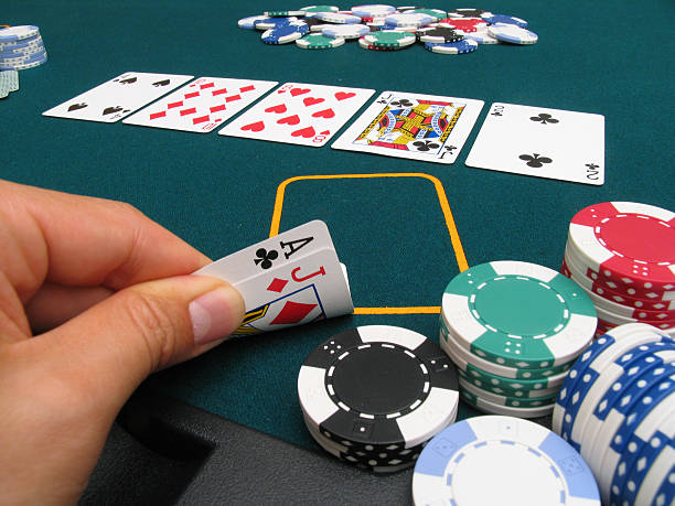 Poker Hand #9 - one pair  texas hold em photos stock pictures, royalty-free photos & images