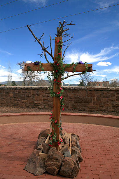 Tree cross with a wonderful dawn sky in the background.
