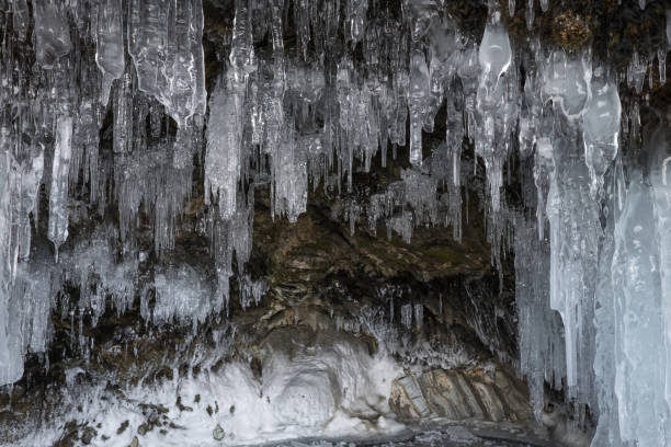 istock Dark and scary icicles in the a cave. 901545560