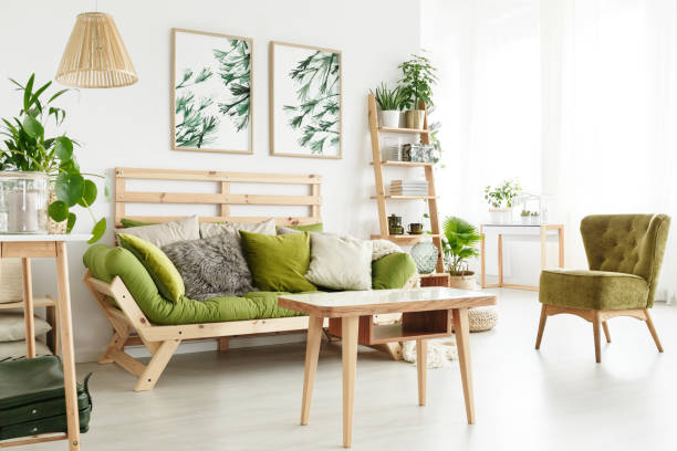 istock Natural living room with plants 901546496