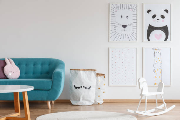 istock Scandi design of kid room 901549738