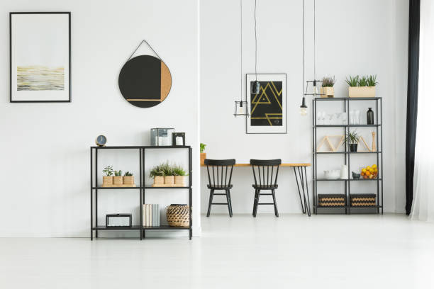 istock White living room with mirror 901550438