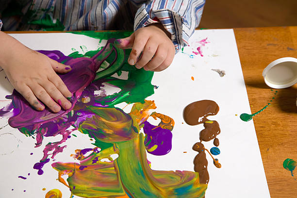 istock Child Finger Painting 90155418