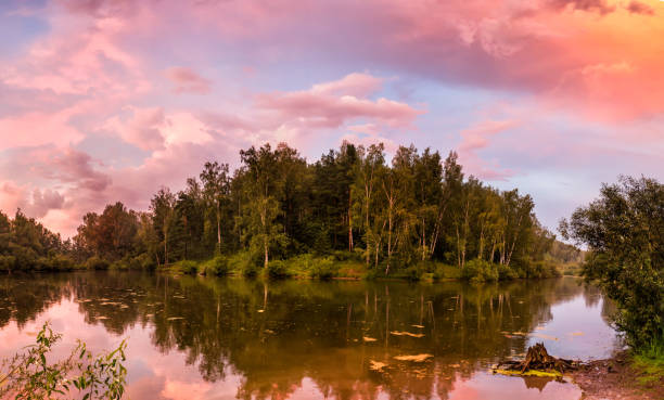 istock Sunset over Lake with Reflection in Water 901554376