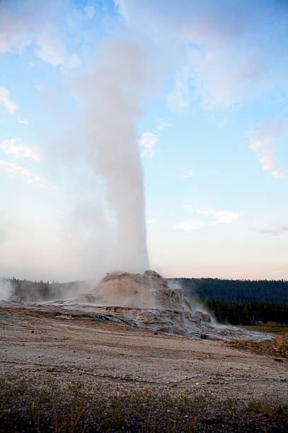 istock Castle Geyser in eruption 90155707