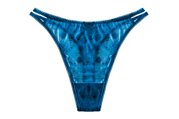 blue panties isolated - panties underwear transparent women imagens e fotografias de stock