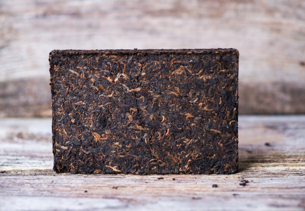 istock pressed Chinese Puer tea brick 901559000