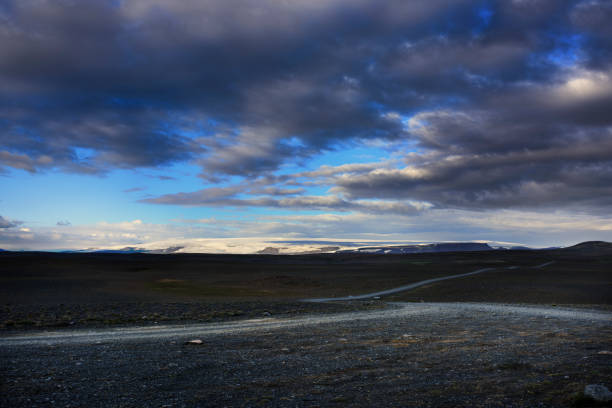 Road in Iceland, Highland - near Kjölur - One of the longest of the Icelandic highland roads