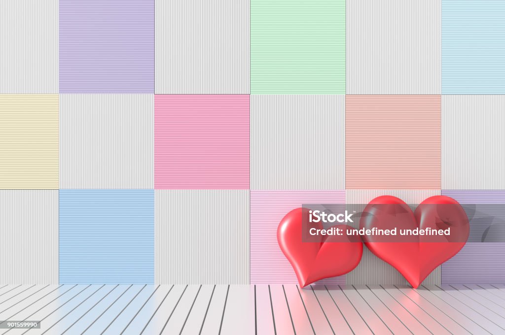 Dos Corazones Rojos En La Habitación Las Paredes De Madera Están Decoradas Con Variedad Y Colores Brillantes Habitaciones Del Amor En El Día De San Valentín Fondo Y El Interior 3d Render Dos Corazones Rojos En La Habitación Las Paredes De Madera Están Decoradas Con Variedad Y Colores Brillantes Habitaciones Del Amor En El Día De San Valentín Fondo Y El Interior 3d Render