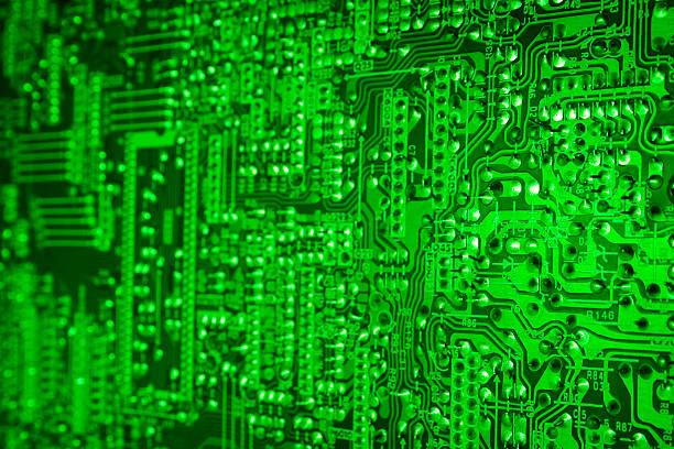 130+ A Close Up Of A Motherboards Circuit Paths Stock Photos, Pictures ...