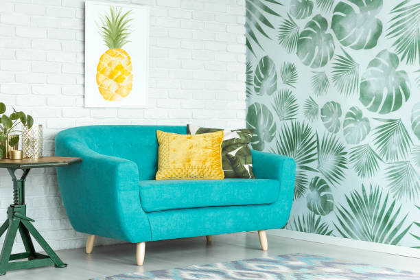 istock Turquoise couch in sitting room 901562468
