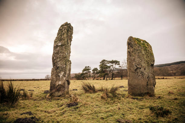 istock Group of Scottish Standing Stones in a Sheep Field 901565582