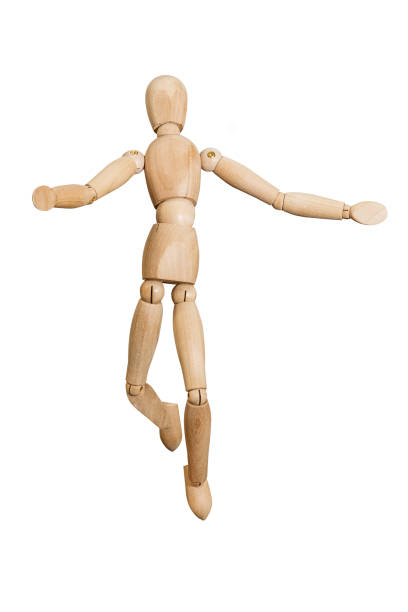 istock Wooden mannequin isolated on white background 901568016