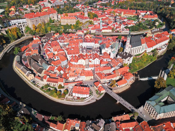 istock Aerial panorama of Cesky Krumlov 901570824