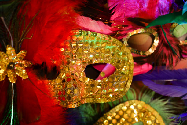 istock Mardi Gras, Rio Carnival masks and colorful decorations. 901583024