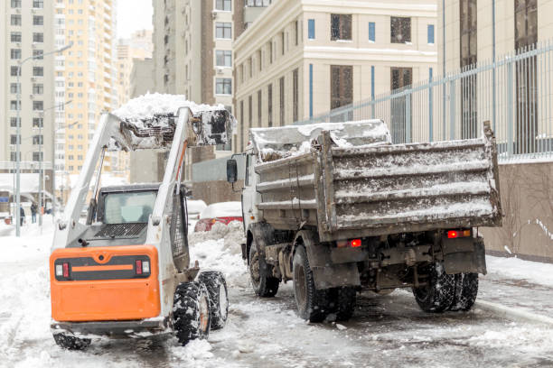 istock Machine remove snow from a city street 901583334