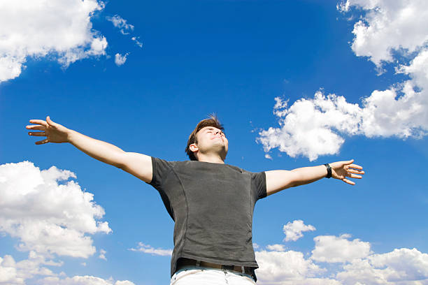 istock Happy young man relaxing on nature 90158784