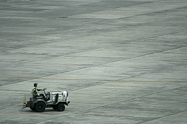 istock Airport tractor on the tarmac 90159006